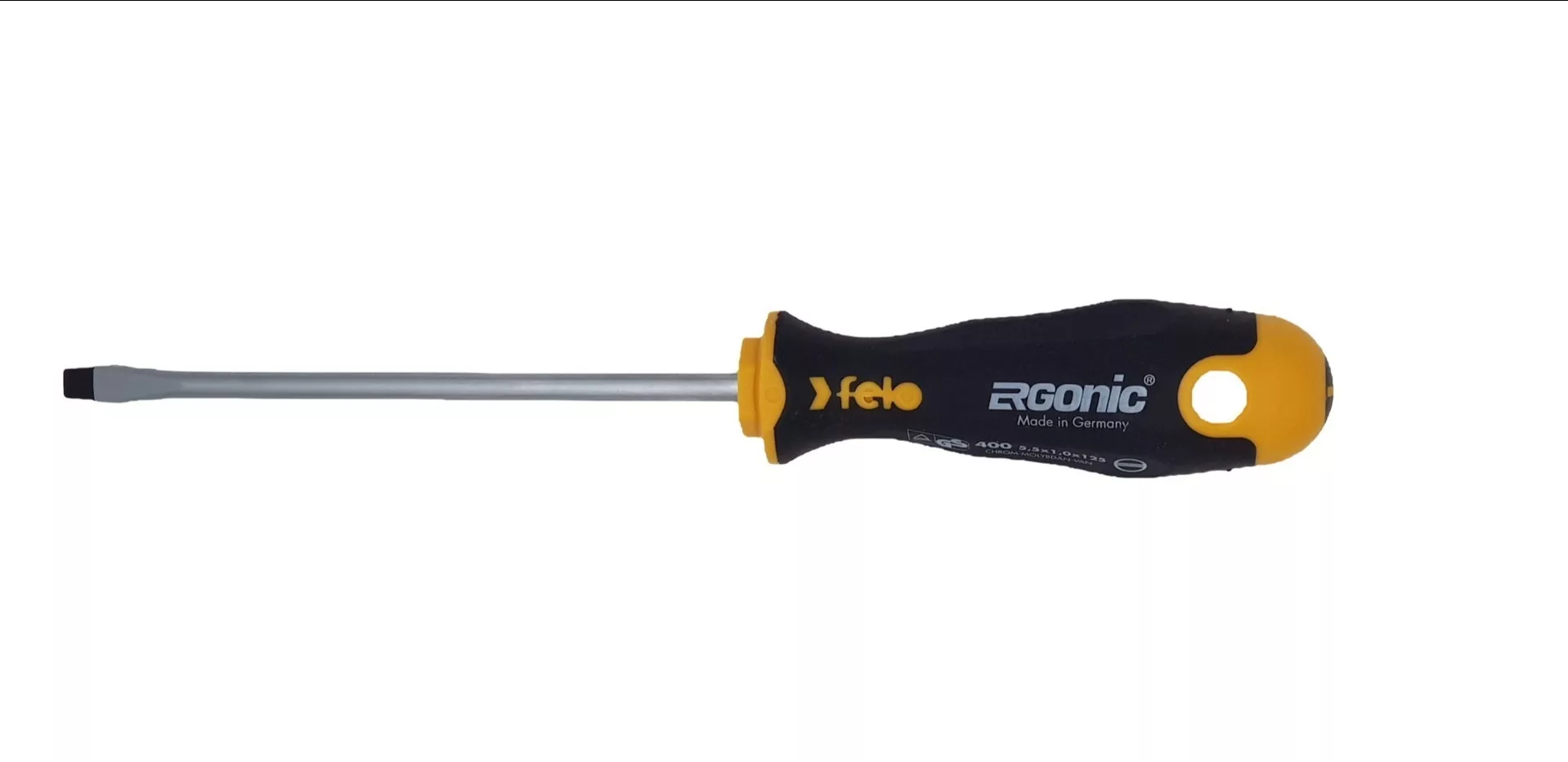 Отвертка Ergonic плоская шлицевая 5,5X1,0X125 40055410 Felo