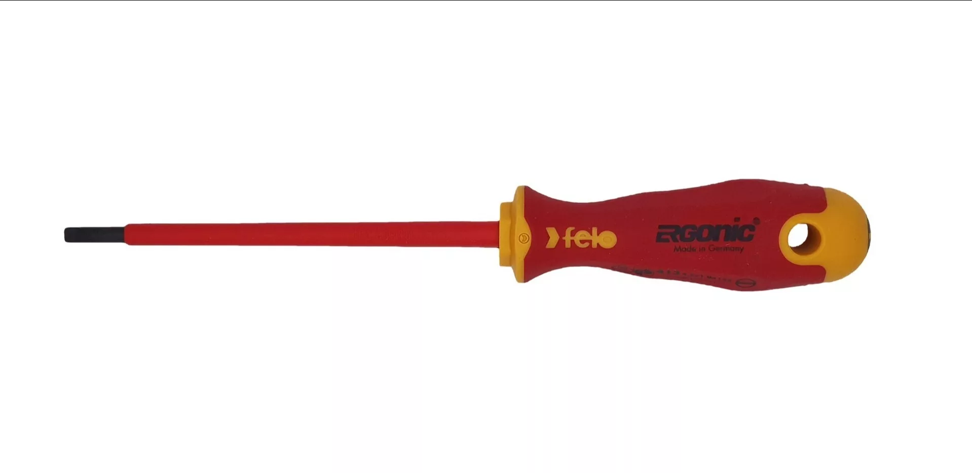 Отвертка диэлектрическая Ergonic плоская шлицевая 4,5X1,0X125 41304590 Felo