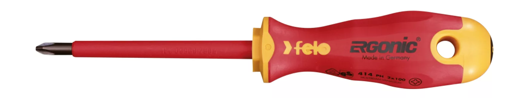 Отвертка диэлектрическая Ergonic крестовая PH 2X100 41420390 Felo