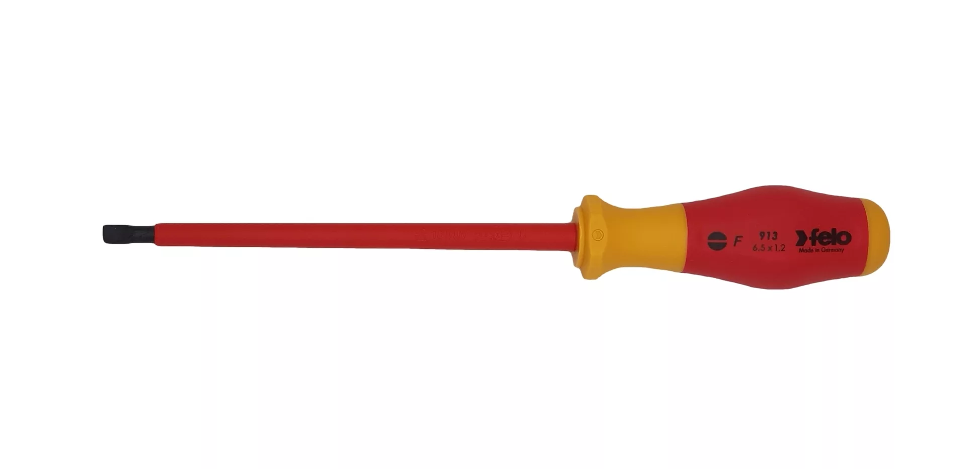 Отвертка диэлектрическая шлицевая SL6,5x1,2x150 91306590 Felo