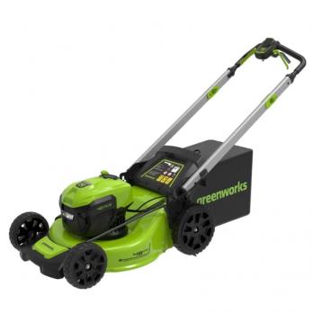Газонокосилка аккумуляторная Greenworks Арт. 2517407UB, 40V, 48 см, самоходная, бесщеточная, c 1хАКБ 4 Ач и ЗУ