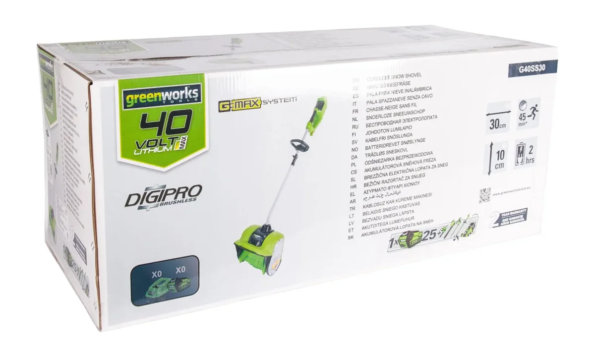 Снегоуборщик аккумуляторный Greenworks GD40SSK2_3