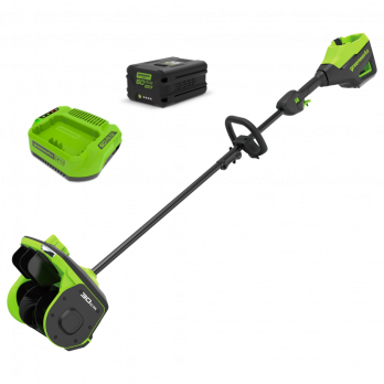 Снегоуборщик аккумуляторный Greenworks GD60SS2, 60V, 30 см, с регулируемым направлением выброса, бесщеточный, c 1хАКБ 5Ач и ЗУ (2603207UG)