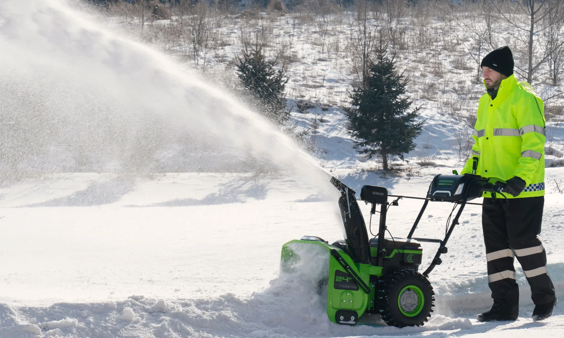 Снегоуборщик аккумуляторный Greenworks GD82ST56, 82V, 61 см, самоходный, бесщеточный, без АКБ и ЗУ (2602807)