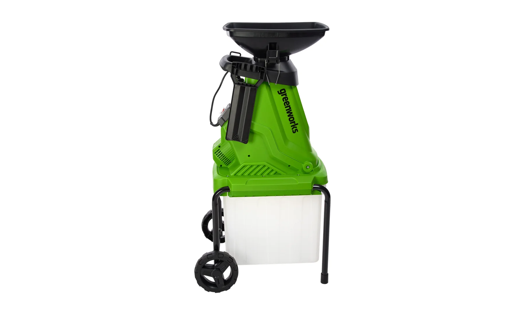 Измельчитель садовый электрический Greenworks Арт. 2208007, 220 В, 2800 Вт с контейнером