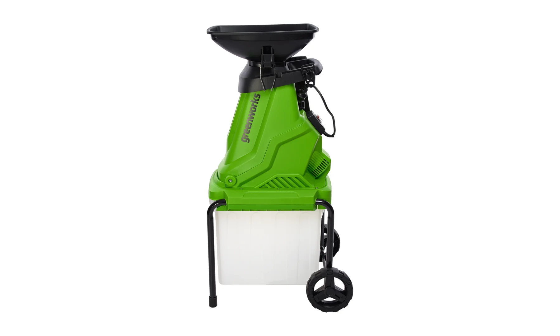Измельчитель садовый электрический Greenworks Арт. 2208007, 220 В, 2800 Вт с контейнером