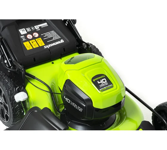 Газонокосилка аккумуляторная Greenworks GD40LM46HP, 40V, 46 см, бесщеточная, c 1хАКБ 4А*ч и ЗУ 2514407UB