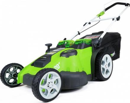 Газонокосилка аккумуляторная Greenworks G40LM49DB, TwinForce, 40V, 49 см, без АКБ и ЗУ 2500207