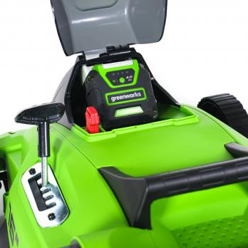 Газонокосилка аккумуляторная Greenworks Арт.2517907UB, 40V, бесщеточная, 41 см, c 1хАКБ 4Ач и ЗУ