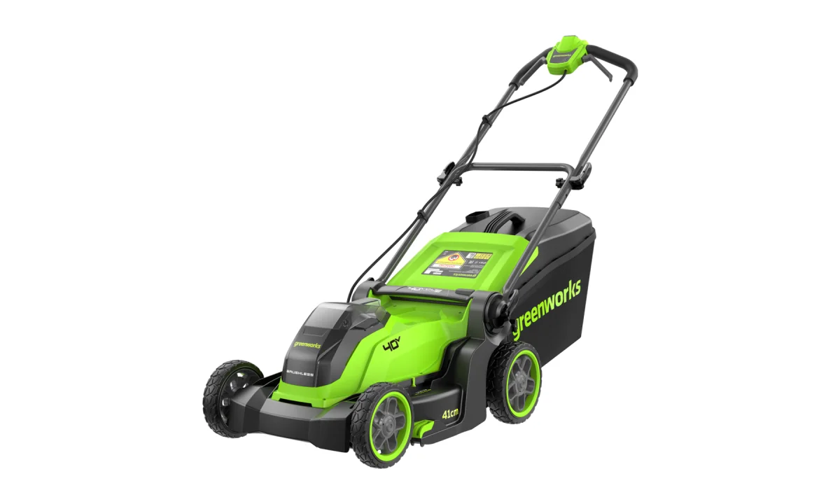 Газонокосилка аккумуляторная Greenworks GD40LM411, 40V, 41 см, бесщеточная,c АКБ 4Ач и ЗУ 2521007UB_0