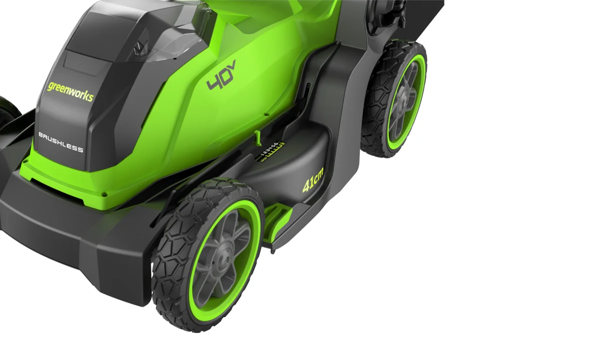 Газонокосилка аккумуляторная Greenworks GD40LM411, 40V, 41 см, бесщеточная,c АКБ 4Ач и ЗУ 2521007UB_4