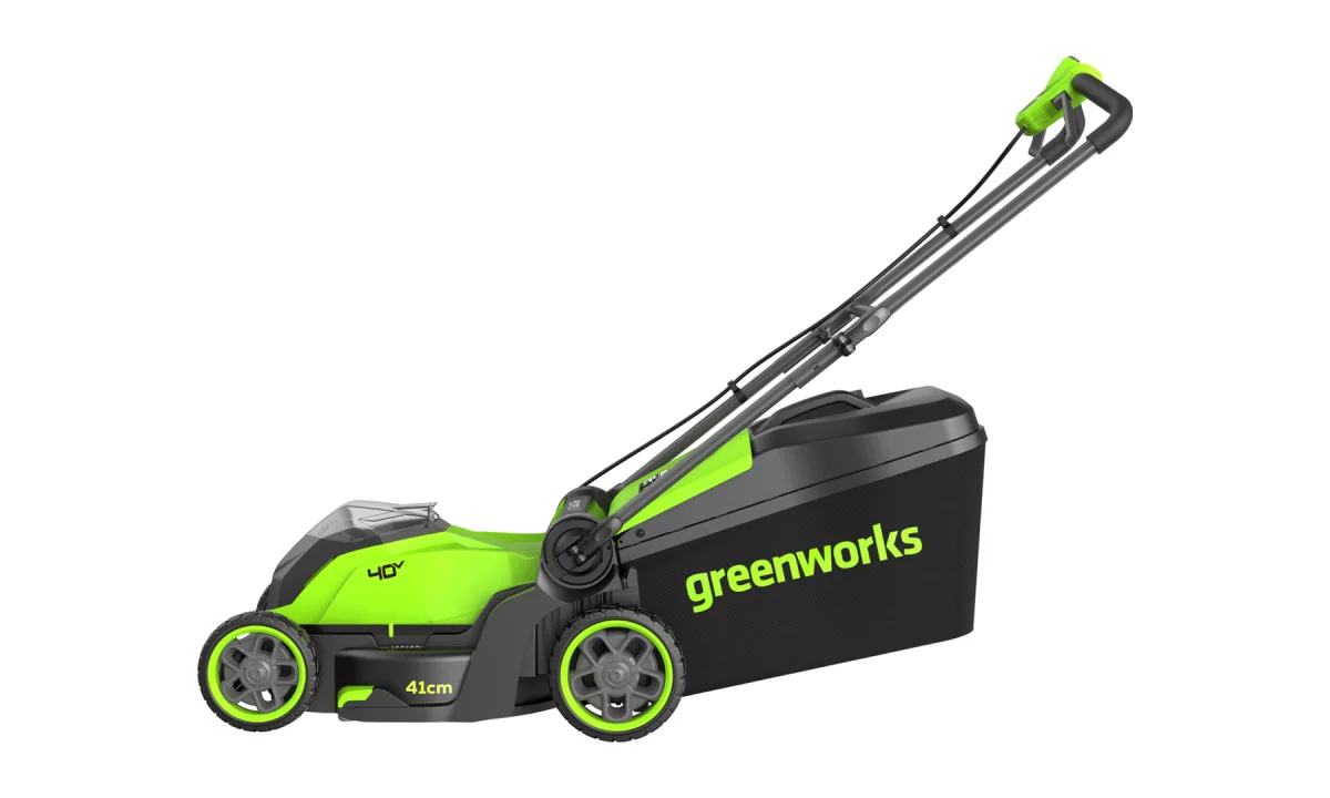 Газонокосилка аккумуляторная Greenworks GD40LM411, 40V, 41 см, бесщеточная,c АКБ 4Ач и ЗУ 2521007UB