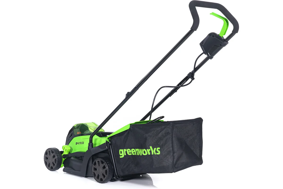 Газонокосилка аккумуляторная GreenWorks 24V, 33 см, бесщеточная, с 1хАКБ 2Ач и ЗУ 2516107UA