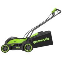 Газонокосилка аккумуляторная GreenWorks GD40LM 361,40V,36 см, бесщеточная c 1xАКБ 4Ач и ЗУ 2520807UB_1