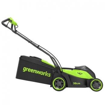 Газонокосилка аккумуляторная GreenWorks GD40LM 361,40V,36 см, бесщеточная c 1xАКБ 4Ач и ЗУ 2520807UB