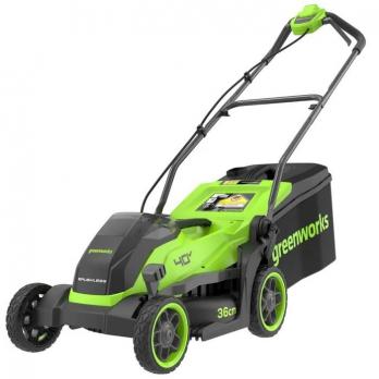Газонокосилка аккумуляторная GreenWorks GD40LM 361,40V,36 см, бесщеточная c 1xАКБ 4Ач и ЗУ 2520807UB
